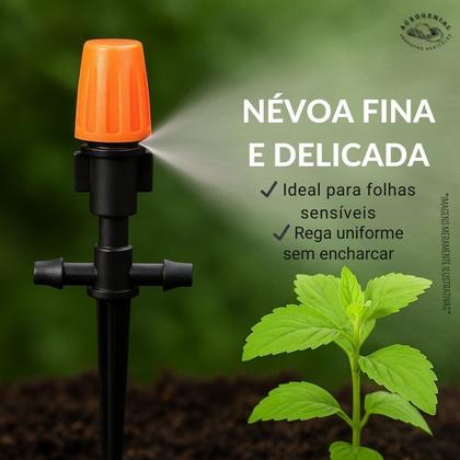 Imagem de Kit Irrigação Nebulização Completo Névoa 25 Bicos + 20m Tubo