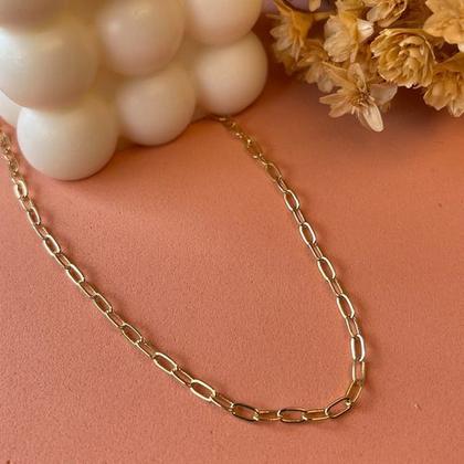 Imagem de Kit Isabela - Colar 45 cm + Pulseira Corrente Elos banhado em ouro 18k
