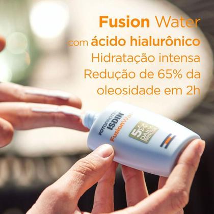 Imagem de Kit Isdin Protetor Solar Fusion Water 5 Stars FPS 60 Sem Cor 50ml Ganhe Ureadin 10 Isdin Loção 100ml