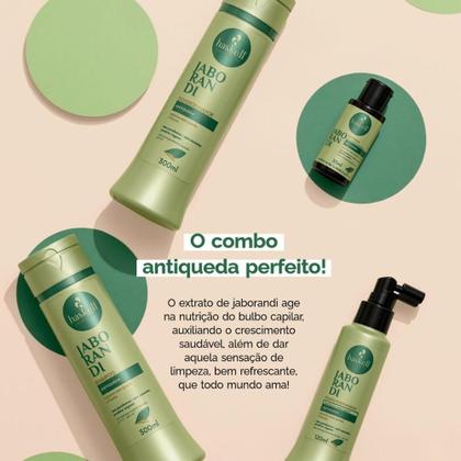 Imagem de Kit Jaborandi Antiqueda Haskell Shampoo e Condicionador 300ml + Tônico Fortalecedor 