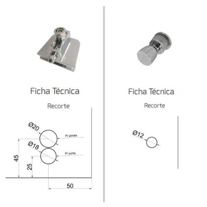 Imagem de Kit janela blindex de correr com 2 folhas - Bronze