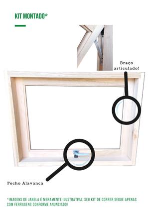 Imagem de Kit Janela Maxim Ar - Braço 40cm - C/ Fecho - Em Bronze