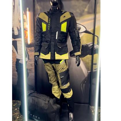 Imagem de Kit Jaqueta Calça Luva Texx Nomade Verde Militar