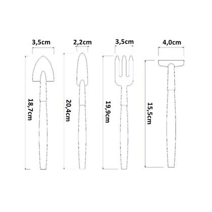 Imagem de Kit Jardinagem Mini Tramontina 4 Peças Com Cabo De Madeira Para Suculentas - Kit Jardinagem Infantil