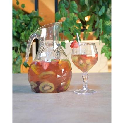 Imagem de Kit Jarra 2,3L E 6 Taças 350ml Jogo De Refresco Tango Servir Água Suco UZ