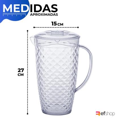 Imagem de Kit Jarra De Acrílico Com Tampa 3L + Jarra 2,5L Luxxor