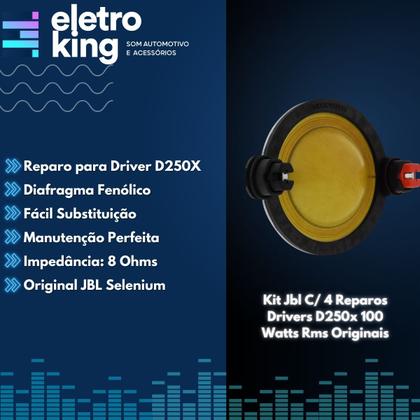 Imagem de Kit Jbl C/ 4 Reparos Drivers D250x 100 Watts Rms Originais