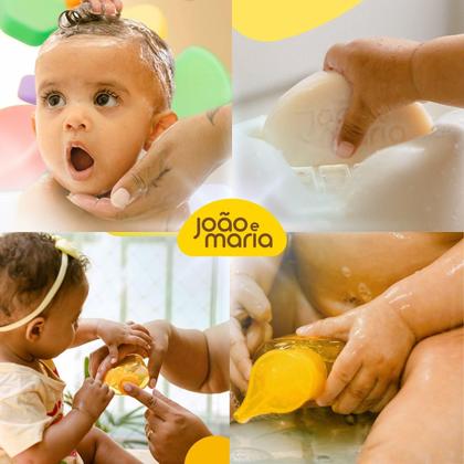 Imagem de Kit João E Maria Cimed Glicerina: Sabonete Liquído 200ml, Shampoo 200ml E Sabonete em Barra 75g