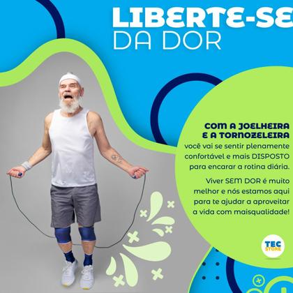 Imagem de Kit Joelheira + Tornozeleira de Compressão Elástica Proteção