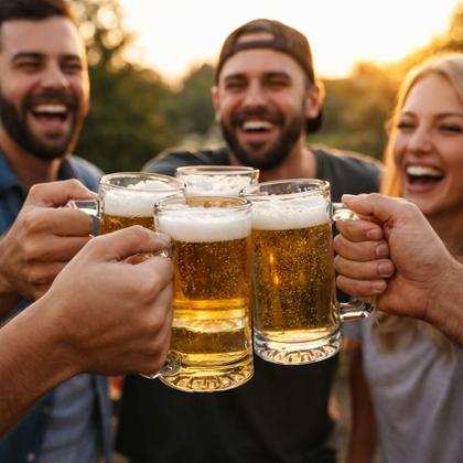 Imagem de Kit Jogo 2, 4, 6 Canecas Vidro 500ml Chopp Cerveja Resistente Grossa Festa Evento Restaurante Hotel Buffet Bar Personalizar Grande Casamento