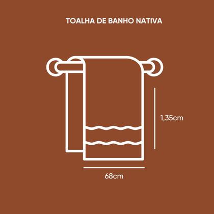 Imagem de KIT Jogo 2 Toalhas de Banho e 2 Toalhas de Rosto Appel Nativa 100% Algodão Macia Luxo