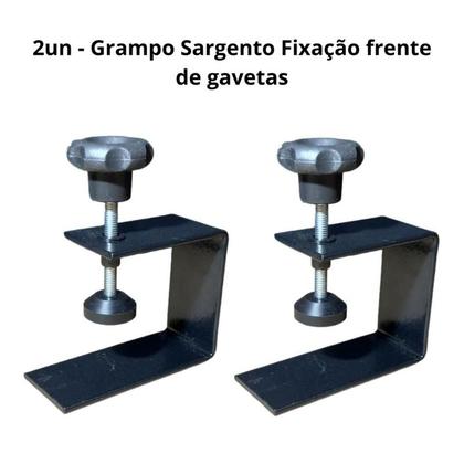 Imagem de Kit Jogo 2 Un Sargento Grampo 3mm Fixação Gavetas Marceneiro
