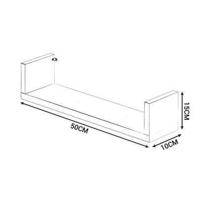 Imagem de Kit jogo 2 Unidades Prateleiras Em U Decorativo Expositor Porta Livros Revistas Porta Retratos Figuras de Ação Quarto Sala Escritorio MDF