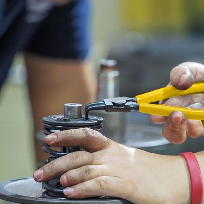 Imagem de Kit Jogo 4 Alicate Para Anel Extrator De Anel Interno e Externo Bico Curvo e Reto Profissional