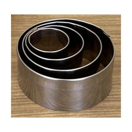 Imagem de Kit Jogo 4 Aro Cortador Inox Redondo Retangular Quadrado