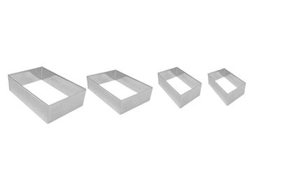 Imagem de Kit Jogo 4 Aro Cortador Inox Redondo Retangular Quadrado