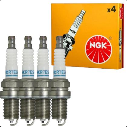 Imagem de Kit Jogo 4 Cabos E 4 Velas De Ignição Volkswagen Fox Polo Golf Crossfox Voyage Saveiro A3