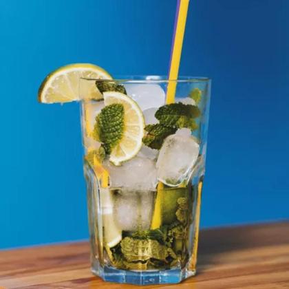 Imagem de Kit Jogo 6 Copos De Vidro Grosso Resistente 340ml Suco Agua Casa Bar Restaurante Buffet Hotel