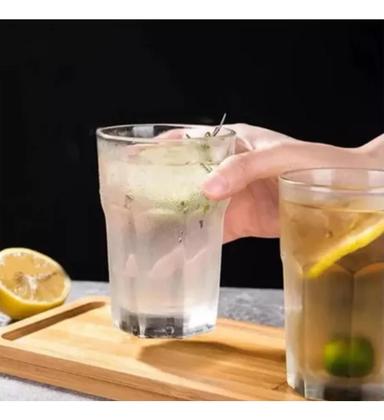 Imagem de Kit Jogo 6 Copos De Vidro Grosso Resistente 340ml Suco Agua Casa Bar Restaurante Buffet Hotel