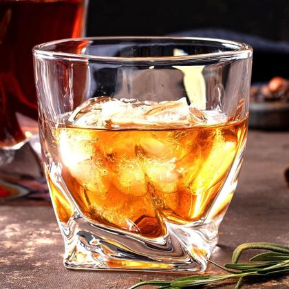 Imagem de Kit Jogo 6 Mini Copos De Vidro 52ml Torcido Shot Whisky Dose