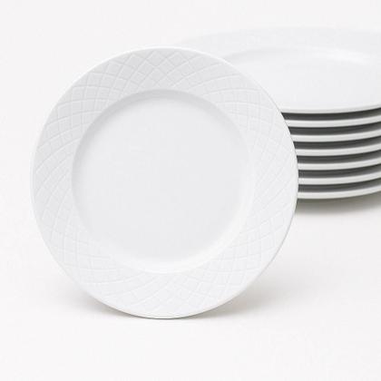 Imagem de Kit Jogo 6 Pratos Raso Mesa Ingrid Porcelana 27cm Tramontina