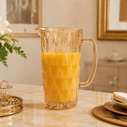 Imagem de Kit Jogo 6 Taças Diamond Âmbar 340ml + Jarra Diamond Âmbar 1,2L