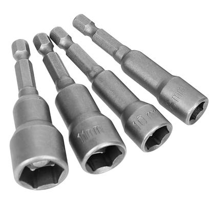 Imagem de Kit Jogo 9 Bits Imã Soquete Canhão Cachimbo 8 A 13 mm 4 Pçs