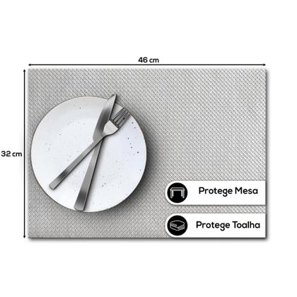 Imagem de Kit Jogo Americano 4 Peças Trançado Palha Lavável Mesa Posta Sousplat Decoração Jantar Cozinha