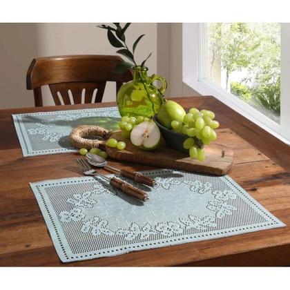 Imagem de Kit Jogo Americano Rendado 4 Peças Floral Jacquard Interlar