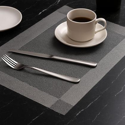 Imagem de Kit Jogo Americano Retangular com 6 Peças 45cm Luxo Mesa Posta de Jantar