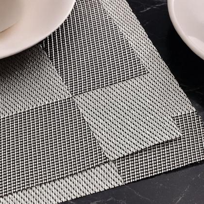 Imagem de Kit Jogo Americano Retangular com 6 Peças 45cm Luxo Mesa Posta de Jantar