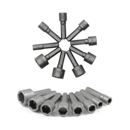 Imagem de Kit Jogo Bits Soquete Canhão Parafusadeira 9 Peças Id-4568h