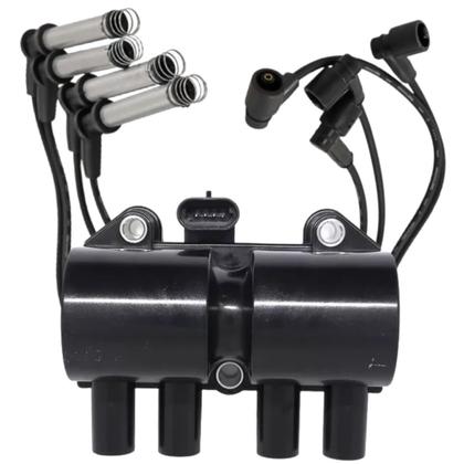 Imagem de Kit Jogo Cabo Vela + Bobina 4 Pinos Corsa 1.0 1.4 1.6 8V 16V