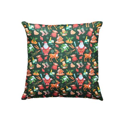 Imagem de Kit Jogo Capas de Almofadas 45 x45 Decorativas Estampa Digital de Natal Natalina 4 Peças