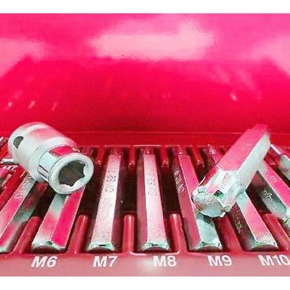 Imagem de Kit Jogo Chave Bits Torx Ribe Para Cabeçote E Adaptador 1/2