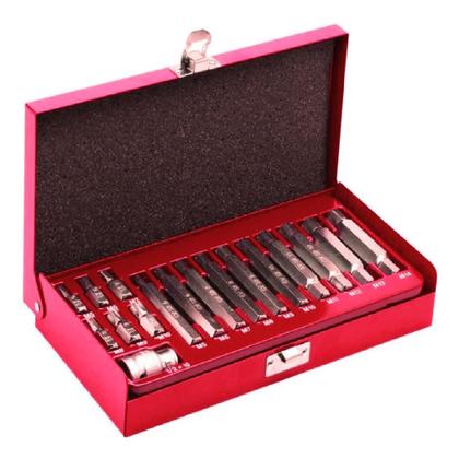 Imagem de Kit Jogo Chave Bits Torx Ribe Para Cabeçote E Adaptador 1/2