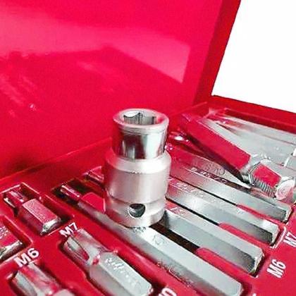 Imagem de Kit Jogo Chave Bits Torx Ribe Para Cabeçote E Adaptador 1/2