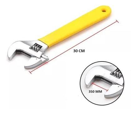 Imagem de Kit Jogo Chave Inglesa Ajustável Tubos Reforçada Regulagem