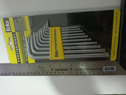 Imagem de Kit Jogo Chave Torx Aço Tipo L Com 10 Peças T9 A T50