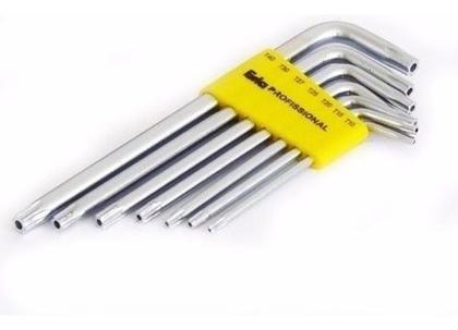 Imagem de Kit Jogo Chave Torx Aço Tipo L Com 10 Peças T9 A T50