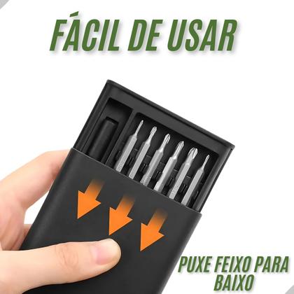 Imagem de kit Jogo chaves de fenda Conjunto de 24 Em 1 Magnética Portátil Manutenção Celular  Notebook consoles e pc