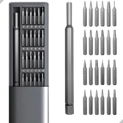 Imagem de kit Jogo chaves de fenda Conjunto de 24 Em 1 Magnética Portátil Manutenção Celular  Notebook consoles e pc