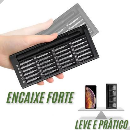 Imagem de kit Jogo chaves de fenda Conjunto de 24 Em 1 Magnética Portátil Manutenção Celular  Notebook consoles e pc