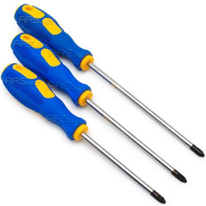 Imagem de Kit Jogo Chaves De Fenda E Philips Imantada Com Alicate De Pressão 10 Polegadas