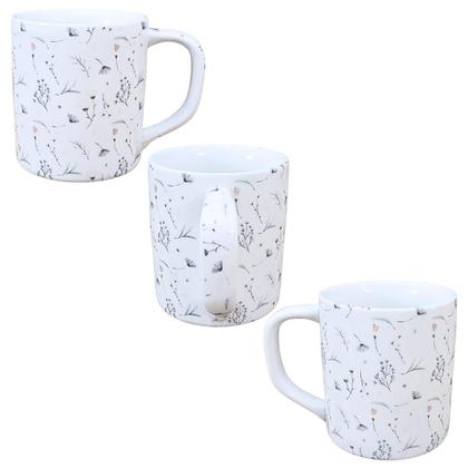 Imagem de Kit Jogo Conjunto 6 Canecas 300ml Porcelana Estampa Variada
