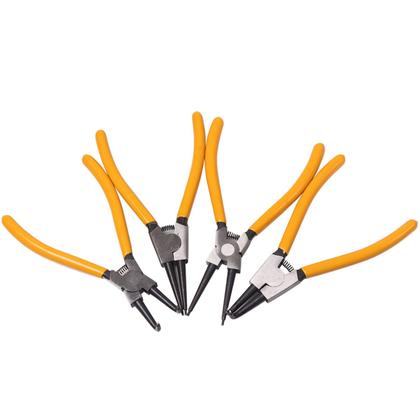 Imagem de Kit Jogo De Alicate Para Travar Anel 7 Polegadas Curvo Reto 4 Peças