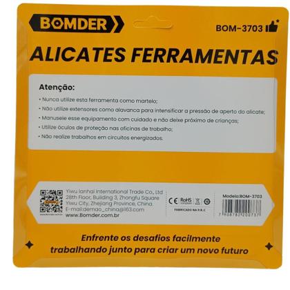 Imagem de Kit Jogo De Alicates Universal Corte Bico P/ Eletrônica 3pçs - Bomder