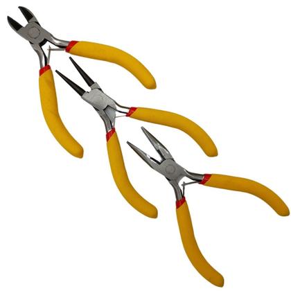 Imagem de Kit Jogo De Alicates Universal Corte Bico P/ Eletrônica 3pçs - Bomder