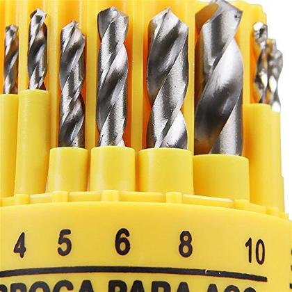 Imagem de Kit jogo de brocas combinado HSS-Madeira-Widea com 18 peças