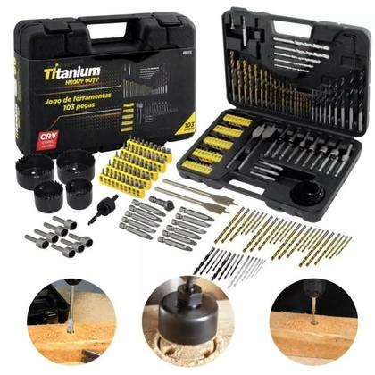 Imagem de Kit Jogo De Brocas Titanium 103 Versátil
